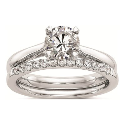 14K White Gold Solitaire Engagement Ring Mounting – view 8
