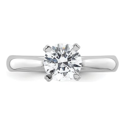 14K White Gold Solitaire Engagement Ring Mounting – view 5