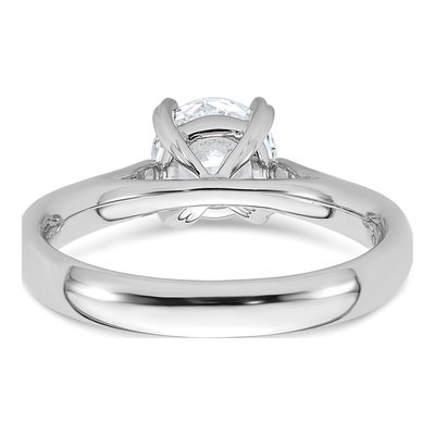14K White Gold Solitaire Engagement Ring Mounting – view 6