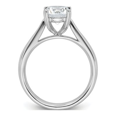 14K White Gold 4-Prong Engagement Ring Mounting – view 3