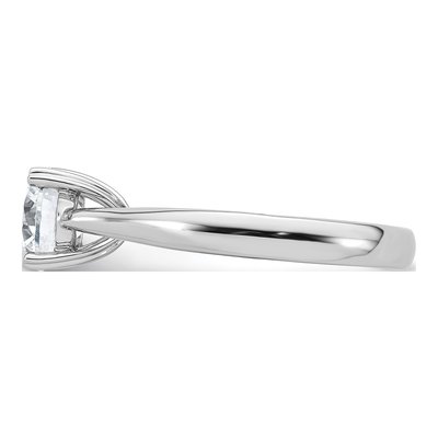 14K White Gold 4-Prong Engagement Ring Mounting – view 4