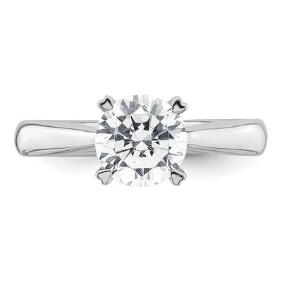14K White Gold 4-Prong Engagement Ring Mounting – view 5
