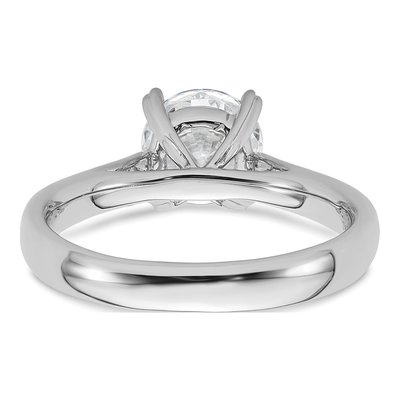 14K White Gold 4-Prong Engagement Ring Mounting – view 6