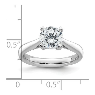 14K White Gold 4-Prong Engagement Ring Mounting – view 8