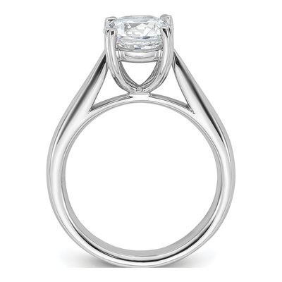 14K White Gold 4-Prong Round Solitaire Engagement Ring Mounting – view 3