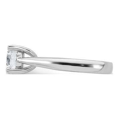 14K White Gold 4-Prong Round Solitaire Engagement Ring Mounting – view 4