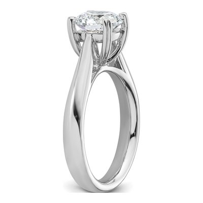 14K White Gold 4-Prong Round Solitaire Engagement Ring Mounting – view 7