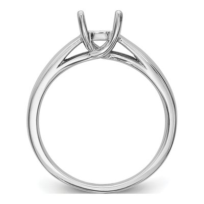14K White Gold Round Solitaire Engagement Ring Mounting – view 2