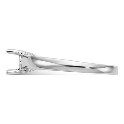 14K White Gold Round Solitaire Engagement Ring Mounting – view 3