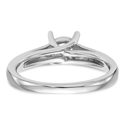 14K White Gold Round Solitaire Engagement Ring Mounting – view 5