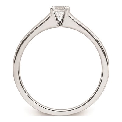 14K White Gold Round Solitaire Engagement Ring Mounting – view 3
