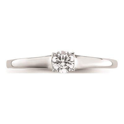 14K White Gold Round Solitaire Engagement Ring Mounting – view 6