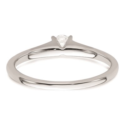 14K White Gold Round Solitaire Engagement Ring Mounting – view 7