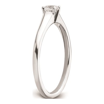 14K White Gold Round Solitaire Engagement Ring Mounting – view 8