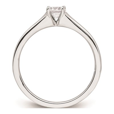 14K White Gold 4-Prong Round Engagement Ring Mounting – view 2