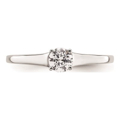 14K White Gold 4-Prong Round Engagement Ring Mounting – view 4