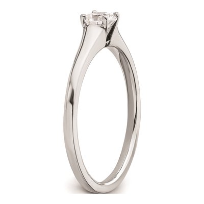 14K White Gold 4-Prong Round Engagement Ring Mounting – view 6
