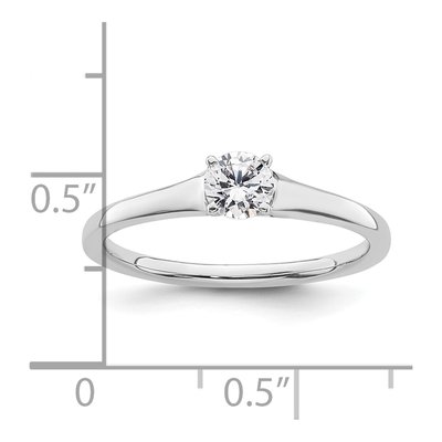 14K White Gold 4-Prong Round Engagement Ring Mounting – view 7