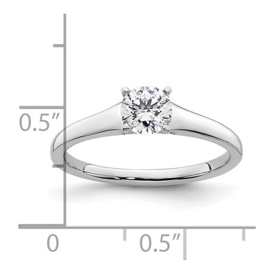 14K White Gold Solitaire Engagement Ring Mounting – view 7