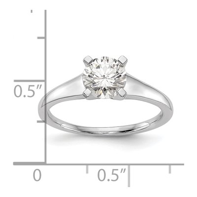 10K White Gold Solitaire Engagement Ring Mounting – view 5