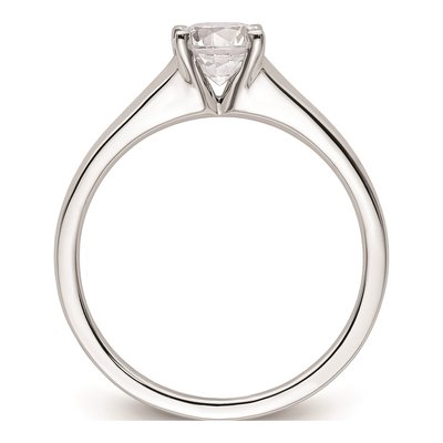 14K White Gold 4-Prong Round Solitaire Engagement Ring Mounting – view 3
