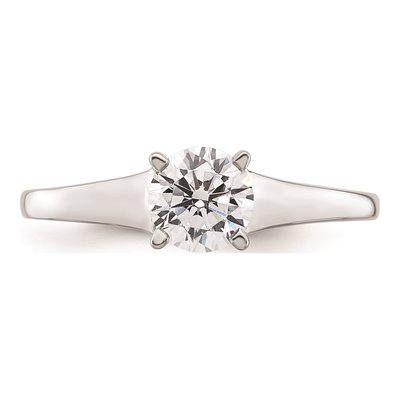 14K White Gold 4-Prong Round Solitaire Engagement Ring Mounting – view 6