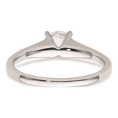14K White Gold 4-Prong Round Solitaire Engagement Ring Mounting – view 7