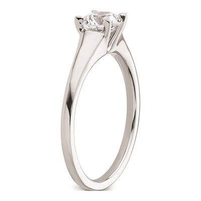14K White Gold 4-Prong Round Solitaire Engagement Ring Mounting – view 8