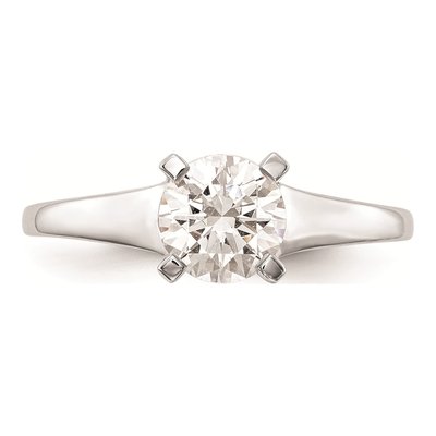 14K White Gold 4-Prong Round Solitaire Engagement Ring Mounting – view 5