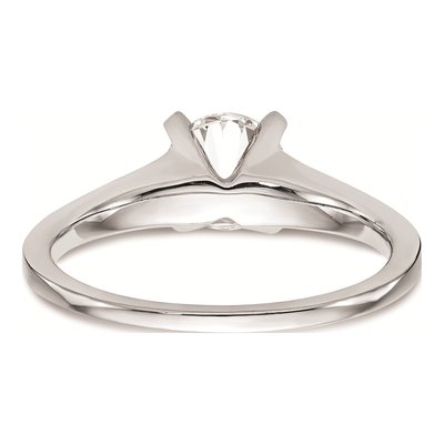 14K White Gold 4-Prong Round Solitaire Engagement Ring Mounting – view 6