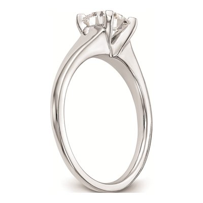 14K White Gold 4-Prong Round Solitaire Engagement Ring Mounting – view 7