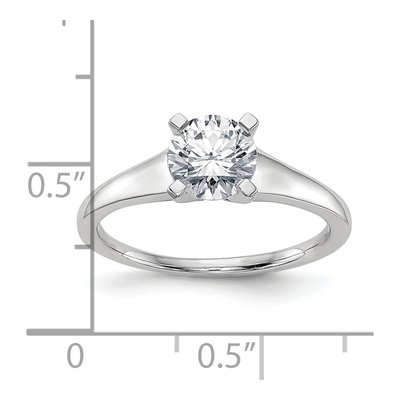 14K White Gold 4-Prong Round Solitaire Engagement Ring Mounting – view 8