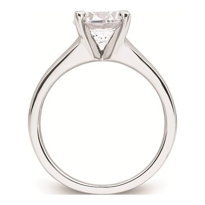 14K White Gold Solitaire Engagement Ring Mounting – view 2
