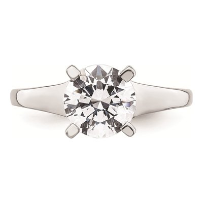 14K White Gold Solitaire Engagement Ring Mounting – view 4