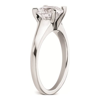 14K White Gold Solitaire Engagement Ring Mounting – view 6
