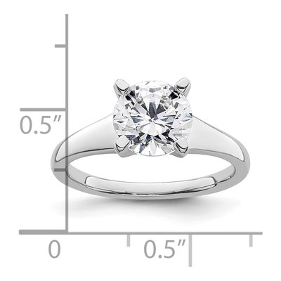 14K White Gold Solitaire Engagement Ring Mounting – view 7