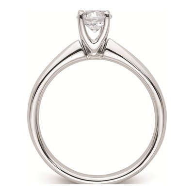14K White Gold Round Solitaire Engagement Ring Mounting – view 3
