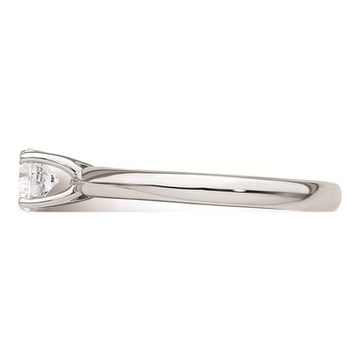 14K White Gold Round Solitaire Engagement Ring Mounting – view 4