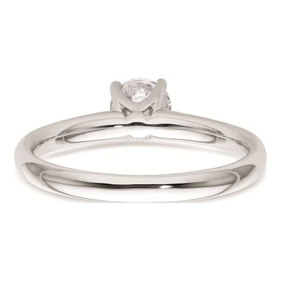 14K White Gold Round Solitaire Engagement Ring Mounting – view 6