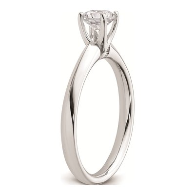 14K White Gold Round Solitaire Engagement Ring Mounting – view 7