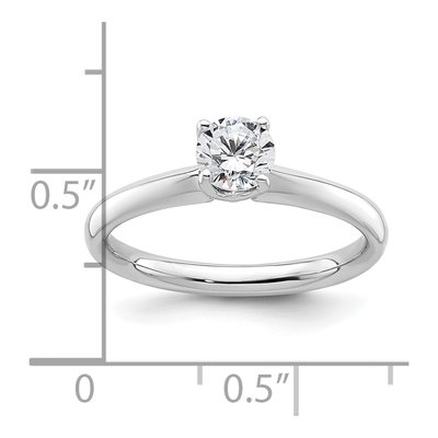 14K White Gold Round Solitaire Engagement Ring Mounting – view 8