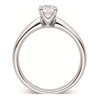 14K White Gold Round Solitaire Engagement Ring Mounting – view 3