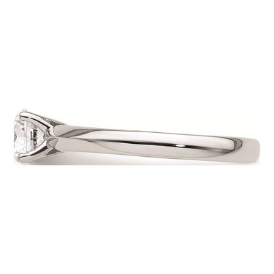 14K White Gold Round Solitaire Engagement Ring Mounting – view 4