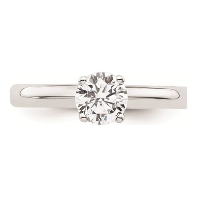 14K White Gold Round Solitaire Engagement Ring Mounting – view 5