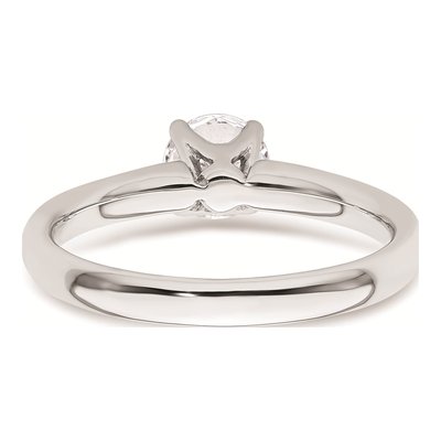 14K White Gold Round Solitaire Engagement Ring Mounting – view 6