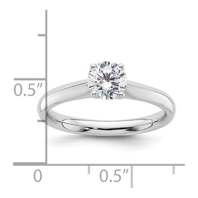 14K White Gold Round Solitaire Engagement Ring Mounting – view 8