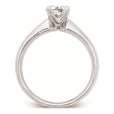 14K White Gold Round Solitaire Engagement Ring Mounting – view 2