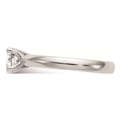 14K White Gold Round Solitaire Engagement Ring Mounting – view 3