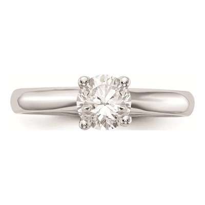 14K White Gold Round Solitaire Engagement Ring Mounting – view 4