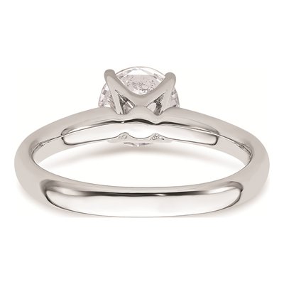 14K White Gold Round Solitaire Engagement Ring Mounting – view 6